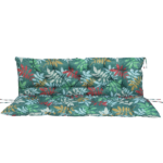 Outdoor Swing Cushions 70 Inch, Waterproof 4" Thick Porch Swing Cushion Replacement with Backrest and Ties, Comfortable 2-3 Seat Pation Swing Pad for Backyard, Garden, Lawn, Outdoor Furniture flower