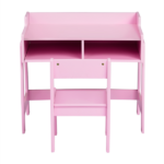 Kids Study Desk and Chair Set with Storage, Pink MDF, 60.5*41.5*50cm - Image 11
