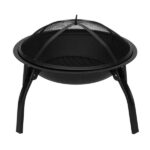 22" Four - legged Folding Iron Brazier Wood Burning Fire Pit Decoration for Backyard Poolside - Image 10