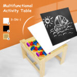 Children's Wooden Table And Chair Set With Two Storage Bags (One Table And Two Chairs) - Image 5