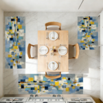 Three-piece kitchen rug set, non-slip and washable, abstract pattern kitchen hallway rug, soft and comfortable, suitable for sinks, floors, entrances, hallways and bathrooms. - Image 12