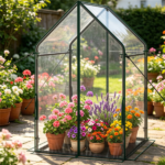 36"× 36" × 60" Portable Mini Greenhouse with PE Bottom Mat, 36×60 Inch Clear PVC Plant Grow Tent, Wind Resistant Metal Frame Outdoor Green House with Stakes & Ropes - Image 7