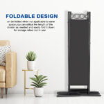 5.74FT 4-Fold Top With Shape 160g Polyester Cloth Plastic Feet Carbon Steel Frame Foldable Screen Black - Image 3