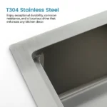 Stainless Steel Kitchen Sink, 36″x19″ Single Bowl, Undermount Handmade Sink in Brushed, with Cutting Board, Colander, Grid[Unable ship on weekends, TK/TEMU only for pickup, only TX10643 warehouse supports GOFO] - Image 12