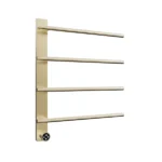 Brushed Gold Heated Towel Rack for Bathroom,Wall Mounted with Intelligent Touch Screen Timer, 4-Bar Towel Warmer, 304 Stainless Steel Polished, Plug-in/Hard-Wired[Unable ship on weekends, TK/TEMU only for pickup, only TX10643 warehouse supports GOFO] - Image 3