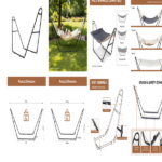 Double-Barrel Hammock Stand Only, Heavy Duty Iron Hammock Frame for All Hammocks, Easy Assembly Hammock Hanging Stand for Garden, Courtyard and Balcony, Black - Image 6