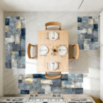 Three-piece kitchen rug set, non-slip and washable, abstract pattern kitchen hallway rug, soft and comfortable, suitable for sinks, floors, entrances, hallways and bathrooms. - Image 10