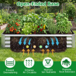 Galvanized Steel Raised Garden Bed 6×3×1 Ft Outdoor Planter Box for Vegetables Flowers Herbs - Image 7