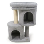 26" Compact Cat Tree with 2 Condos & Sisal Scratching Posts, Anti-Tip Cat Tower for Small Spaces - Image 3