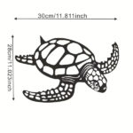CIFbuy Elegant Metal Sea Turtle Ornament - Unique and Stylish Coastal Decor. As a Beach Theme Wall Art for Kitchen, Bathroom, and Living Room, It Creates a Distinctive Aesthetic in Your Home with Its Sea Tur - Image 2