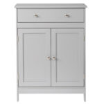 Gray particleboard with melamine veneer, 60*30*80cm, double doors, single drawer, bathroom vanity - Image 16