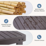 Shoe Rack Bench, 3-Tier Bamboo Storage Organizer, Brown (Shipment from Walmart) - Image 4