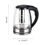 HD-1861-A 110V 1200W 1.8L Electric Glass Kettle US Plug - Image 46