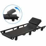4 Level Adjustable Backrest Mechanic Rolling Creeper, Heavy Duty 6 Swivel Casters Garage Repair Cart with Thick Comfort Padded Cushion - Image 4