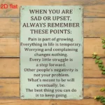CIFbuy Vintage Metal Inspirational Sign When You Are Sad Or Upset Rustic Wall Decor (TikTok temu pick-up service) - Image 5