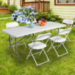 Replace 82618525 6FT Outdoor Courtyard Foldable Long Table - Image 25