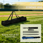 Blue Portable Baseball Practice Net Set with 7.5x7ft Catcher Net Ball Caddy Batting Tee - Hitting Pitching Batting Catching Equipment - Image 4