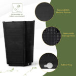 2 Pack Outdoor Tall Plastic Planter Set, Large Flower Pots with Drainage Holes, Durable Plant Pots for Porch Entryway Patio Yard Garden, Dark Brown - Image 13