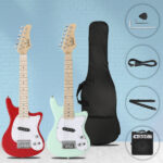 Do Not Sell on Amazon 30in Maple Fingerboard Mini Electric Guitar Kit with 5W Amplifier Bag String Shoulder Strap Plectrum Cord Wrench Tool Light Green - Image 17