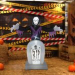 8ft Garden 3pcs LED String Lights Grim Reaper and Grave Inflatable Halloween Decoration - Image 10