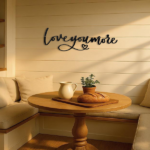 CIFbuy Minimalist Romantic “Love You More” Metal Wall Art, Cursive Script with Heart Iron Decorative Plaque, Sweet Wall Hanging Ornament for Couple Bedroom & Wedding Room, (TikTok/temu self-pickup orders) - Image 6