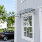 Awning for Door Entrance Window, 38x40 Inch Window Canopy Exterior, UV Rain Snow Protection for House Porch Patio Deck, Gray Bracket & Gray Blue Board - Image 17