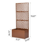 Metal Garden Bed with Trellis, 70 Inch Height Metal Planter Box with Trellis, Garden Box for Climbing Plants Vegetable, Metal Garden Bed with Drainage Holes