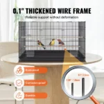 30" Bird Enclosure, Durable Metal Cage for Small Parrots, Budgies, Lovebirds, and Canaries, Includes Mobile Stand and Tray (Shipment from Walmart) - Image 4