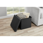 Collapsible Storage Ottoman, Black (Shipment from Walmart) - Image 4