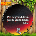 CIFbuy 1pc Round Aluminum Sign, "" Aluminum Sign, French Proverb Floral Wall Plaque, French Proverb Floral Wall Plaque, 7.87in Outdoor Decor TikTok, Temu Self-pickup Logiecics - Image 3