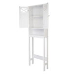 Double Door Fork Toilet Cabinet White - Image 11