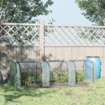 Mini Greenhouse with PE Cover, Indoor Outdoor Plant Gardening Green House for Garden Backyard, 36*18*33in, White - Image 31