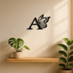 CIFbuy Single Butterfly Monogram iron Wall Art Sign Custom All Letters Wedding Backdrop Home Wall Decor Housewarming Gift DIY Wedding Sign Christmas Halloween New Year Home Decor (TikTok, temu pick-up service) - Image 3