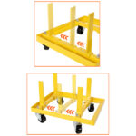 750lbs Rolling Engine Stand,Adjustable Width And Length, with 2pcs Buckle Straps,Yellow--Self-pickup is not supported - Image 7
