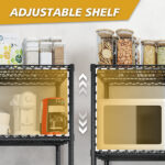 Heavy Duty Storage Shelves 46.06" W Wire Shelving Unit with Wheels 800LBS NSF Metal Shelves for Storage Adjustable Garage Storage Rack Pantry Shelf Commercial Shelving, 64.96" H X 46.06''W X 17.7" D - Image 12