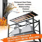 Heavy Duty Garage Shelving Units 70.1"H"71"W 24"D, 4-Tier Steel Adjustable Metal Storage Shelves,6000 lbs Industrial Rack for Garage Organization,Basement,Warehouse,Workshop,Utility Shelving for Tools - Image 4