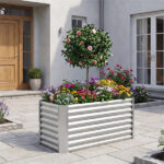 4×2×2 Ft Galvanized Steel Raised Garden Bed Outdoor Planter Box for Vegetables Herbs Flowers - Image 6