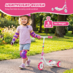 3-Wheel Kids Scooter with LED Light-Up Wheels for Toddlers Ages 2+ - Image 10