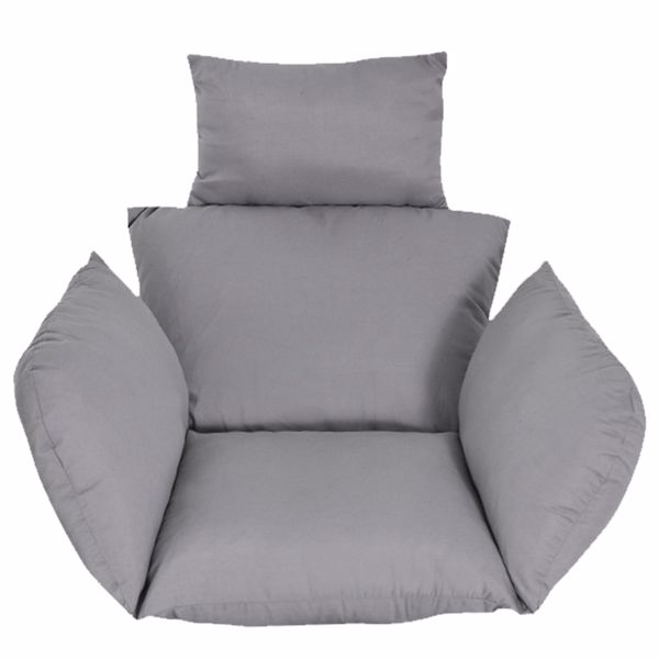 Egg Chair Cushion Hanging Basket Seat Cushion,Thicken Soft Egg Swing Chair Pad,Hanging Egg Chair Cushion with Headrest