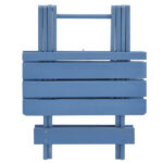 Folding Square Table Patio Outdoor solid wood Table for Backyard, Balcony, Portable Design Space-Saving Blue Color - Image 6