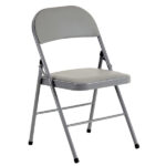 Same code 52529768 4pcs Elegant Foldable Iron & PVC Chairs for Convention & Exhibition Gray - Image 9