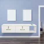 Same code 39231790 15mm E0 particleboard linen two draw three holes with lock salon cabinet white - Image 13