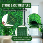 12 Pcs 24x16inch Artificial Grass Wall Panels, Decorative Boxwood Grass Backdrop for Outdoor Garden Fence - Image 10