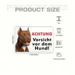 CIFbuy 1pc Pitbull Beware Of Dog Tin Sign, Waterproof Metal Wall Decor, Sign For Indoor Outdoor Home Ya Dog TiikTok, Dog TiikTok, Self-oockup Logiop Yaramed - Image 3