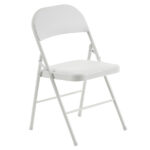 Old Code 33292149 4pcs Elegant Foldable Iron & PVC Chairs for Convention & Exhibition White - Image 8