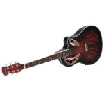 Don’t sell on Amazon 41 inch Full-Size Cutaway Acoustic-Electric Guitar Grape Voice Hole Spruce Top Round Back Sunset Red - Image 9