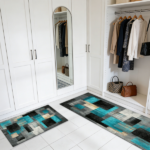 Three-piece kitchen rug set, non-slip and washable, abstract pattern kitchen hallway rug, soft and comfortable, suitable for sinks, floors, entrances, hallways and bathrooms. - Image 8