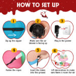 5.9 FT Lighted Christmas Inflatable Decoration, Inflatable Hawaii Santa Claus Outdoor Decoration, Funny Blow Up Yard Decorations with Built-in LED Lights for Holiday Party Front Yard Lawn Garden Decor - Image 10