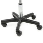 Round Shape Plastic Adjustable Salon Stool with Back Black - Image 4