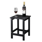 36*36*47cm Single Layer Square HDPE Side Table Black - Image 9